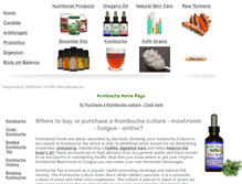 Tablet Screenshot of kombuchahealth.com.au